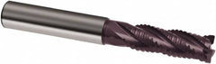 Guhring - 12mm, 36mm LOC, 12mm Shank Diam, 93mm OAL, 4 Flute, Solid Carbide Square End Mill - Single End, FIREX Finish, Spiral Flute, 30/32° Helix, Centercutting, Right Hand Cut, Right Hand Flute, Series 3509 - Americas Industrial Supply