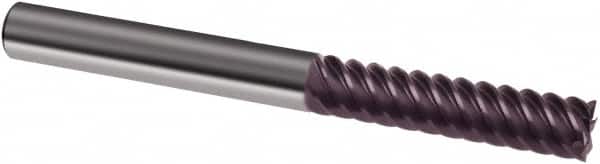 Guhring - 12mm, 45mm LOC, 12mm Shank Diam, 150mm OAL, 6 Flute, Solid Carbide Square End Mill - Single End, FIREX Finish, Spiral Flute, 55° Helix, Right Hand Cut, Right Hand Flute, Series 3716 - Americas Industrial Supply