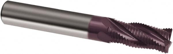Guhring - 14mm Diam, Coarse Pitch, 26mm LOC, 4 Flute Solid Carbide Corner Chamfer Roughing End Mill - FIREX Finish, 83mm OAL, 14mm Shank Diam, Single End - Americas Industrial Supply