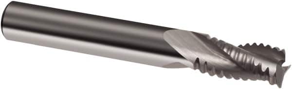 Guhring - 1", 1-3/4" LOC, 1" Shank Diam, 4" OAL, 3 Flute, Solid Carbide Square End Mill - Single End, Uncoated, Spiral Flute, 30° Helix, Right Hand Cut, Right Hand Flute, Series 3884 - Americas Industrial Supply