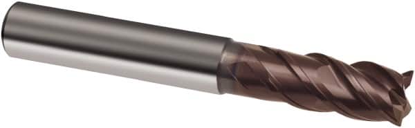 Guhring - 20mm, 38mm LOC, 20mm Shank Diam, 104mm OAL, 4 Flute, Solid Carbide Square End Mill - Single End, TiAlN Finish, Spiral Flute, 40/42° Helix, Centercutting, Right Hand Cut, Right Hand Flute, Series 3895 - Americas Industrial Supply