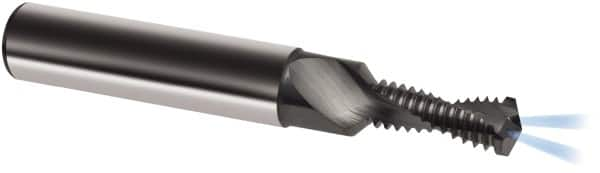 Guhring - 1/2-20 UNF, 0.4528" Cutting Diam, 2 Flute, Solid Carbide Helical Flute Thread Mill - Internal Thread, 27.5mm LOC, 90mm OAL, 14mm Shank Diam - Americas Industrial Supply