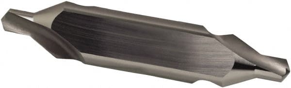 Combo Drill & Countersink: Metric, High Speed Steel Bright (Polished) Finish, Right Hand Cut, Series 587