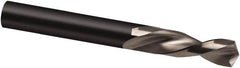 Guhring - 8.3mm 130° Parabolic Flute High Speed Steel Screw Machine Drill Bit - Bright Finish, Left Hand Cut, 37mm Flute Length, 79mm OAL, Cone Relief Point, Straight Shank - Americas Industrial Supply