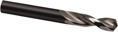 Guhring - 3/4" 130° Parabolic Flute High Speed Steel Screw Machine Drill Bit - Oxide Finish, Right Hand Cut, 66mm Flute Length, 131mm OAL, Cone Relief Point, Straight Shank - Americas Industrial Supply