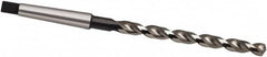 Taper Shank Drill Bit: 0.6102″ Dia, 2MT, 130 °, High Speed Steel Bright/Uncoated & Oxide, 6.0236″ Flute Length, 9.8819″ OAL, Cone Relief Point, Parabolic Flute