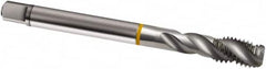 Guhring - M27x3.00 Metric 4 Flute 6H Modified Bottoming Spiral Flute Tap - Cobalt, Bright Finish, 160mm OAL, Right Hand Flute, Right Hand Thread, D7/D8, Series 822 - Americas Industrial Supply
