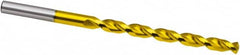 Taper Length Drill Bit: 0.1811″ Dia, 130 ° TiN Finish, RH Cut, Parabolic Flute, Straight Shank, Series 668