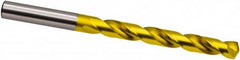 Guhring - 13mm 130° Cobalt Jobber Drill - TiN Finish, Right Hand Cut, Spiral Flute, 151mm OAL, Cone Relief Point - Americas Industrial Supply