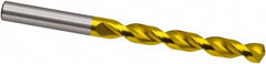 Guhring - 10.1mm 130° Cobalt Jobber Drill - TiN Finish, Right Hand Cut, Parabolic Flute, 133mm OAL, Cone Relief Point - Americas Industrial Supply