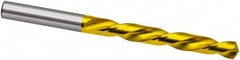 Guhring - #49 118° High Speed Steel Jobber Drill - TiN Finish, Left Hand Cut, Spiral Flute, 46mm OAL, Cone Relief Point - Americas Industrial Supply
