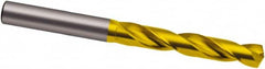 Guhring - 13.5mm 140° Solid Carbide Jobber Drill - TiN Finish, Right Hand Cut, Spiral Flute, 144mm OAL, SU Point - Americas Industrial Supply