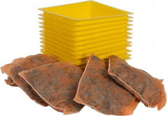 PRO-SAFE - 3 Quart Capacity, 10 Inch Long x 10 Inch Wide, Plastic Drip Pan - 2 Inch High, Gray and Yellow - Americas Industrial Supply