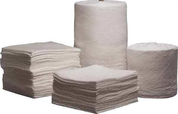 PRO-SAFE - 52 Gal Capacity per Package, Oil Only Roll - 144' Long x 38" Wide, White, Polypropylene - Americas Industrial Supply