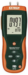 Extech - 2 Max psi, 0.3% FS% Accuracy, Differential Pressure Manometer - -1 to 0.5 Maximum PSI, -13.85 to 13.85 Inch Water Column - Americas Industrial Supply