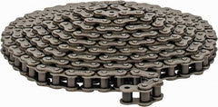 Browning - 1/2" Pitch, ANSI 40, Single Strand Roller Chain - Chain No. 40, 10 Ft. Long, 5/16" Roller Diam, 5/16" Roller Width - Americas Industrial Supply