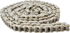 Browning - 3/4" Pitch, ANSI 60, Single Strand Roller Chain - Chain No. 60, 10 Ft. Long, 15/32" Roller Diam, 1/2" Roller Width - Americas Industrial Supply
