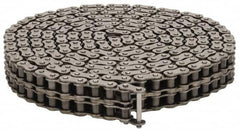 Browning - 1/2" Pitch, ANSI 40-2, Double Strand Roller Chain - Chain No. 40-2, 10 Ft. Long, 5/16" Roller Diam, 5/16" Roller Width - Americas Industrial Supply
