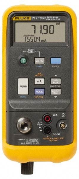 Fluke - 100 psi, Pressure Test Gauge and Calibrator - 0.01 psi, 1mbar Resolution - Americas Industrial Supply