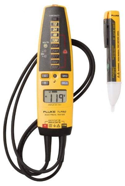 Fluke - 1 Piece, Test Lead Set - 600 Volt Max, LCD Display - Americas Industrial Supply