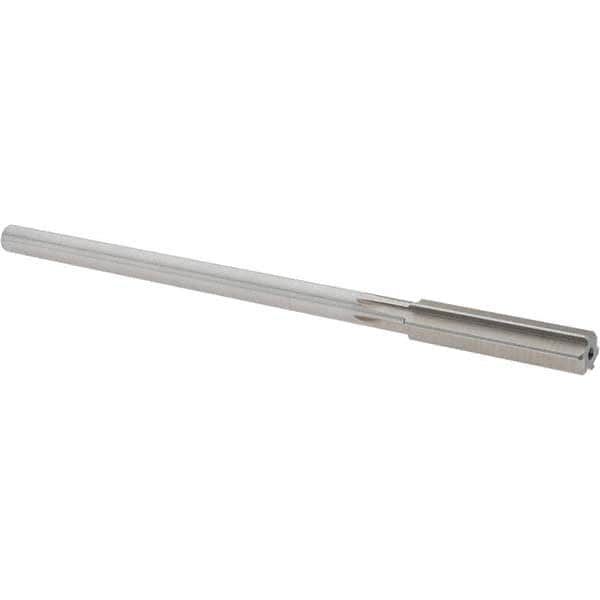 Alvord Polk - 0.392" High Speed Steel 6 Flute Chucking Reamer - Straight Flute, 0.3105" Straight Shank, 1-3/4" Flute Length, 7" OAL - Americas Industrial Supply