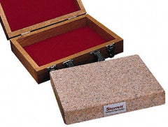 Starrett - 12" Long x 8" Wide x 2" Thick, Granite Inspection Surface Plate - 0.0001" Unilateral Tolerance, Includes NIST Traceability Certificate - Americas Industrial Supply