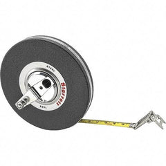 Starrett - 66' x 3/8" Yellow Blade Tape Measure - 1mm Graduation, L8 Graduation Style, Black Case - Americas Industrial Supply