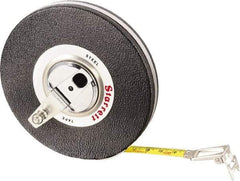 Starrett - 98' x 3/8" Yellow Blade Tape Measure - 1mm Graduation, L8 Graduation Style, Black Case - Americas Industrial Supply