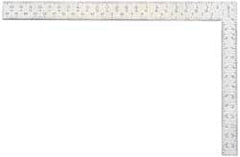 Starrett - 24" Blade Length x 2" Blade Width, 16" Base Length x 1-1/2" Base Width Steel Square - 2 Inch Wide Blade, 1-1/2 Inch Wide Base - Americas Industrial Supply