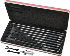 Starrett - 50 to 300mm, Mechanical Inside Micrometer Set - 0.01mm Graduation, Friction Thimble - Americas Industrial Supply