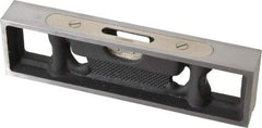 Starrett - 6" Long, 0.08" Graduation Sensitivity per 10", 3 Vials, Bench Level - Cast Iron - Americas Industrial Supply