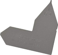 Starrett - 1/64 Inch Radius Gage - Satin Chrome Finish, Stainless Steel - Americas Industrial Supply