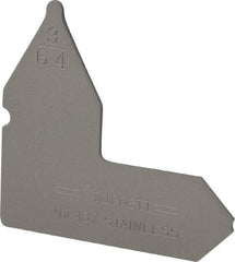 Starrett - 3/64 Inch Radius Gage - Satin Chrome Finish, Stainless Steel - Americas Industrial Supply