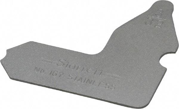 Starrett - 3/32 Inch Radius Gage - Satin Chrome Finish, Stainless Steel - Americas Industrial Supply