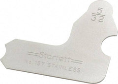 Starrett - 5/32 Inch Radius Gage - Satin Chrome Finish, Stainless Steel - Americas Industrial Supply