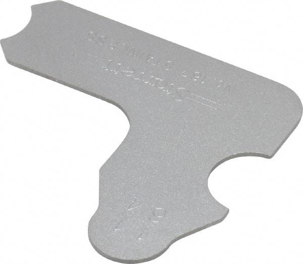 Starrett - 11/64 Inch Radius Gage - Satin Chrome Finish, Stainless Steel - Americas Industrial Supply