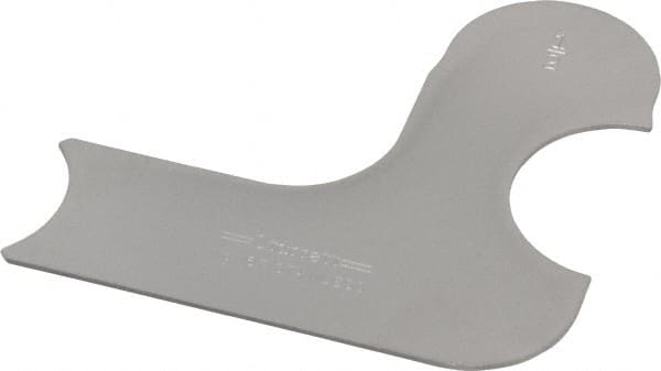 Starrett - 1/2 Inch Radius Gage - Satin Chrome Finish, Stainless Steel - Americas Industrial Supply