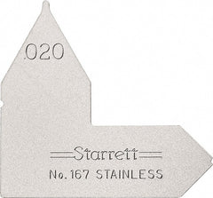 Starrett - Radius Gages Material: Stainless Steel Finish/Coating: Satin Chrome - Americas Industrial Supply