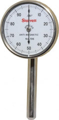 Starrett - 4 Piece, 0.2" Max Measuring, 1-7/16" Dial Diam, 0-100 Dial Reading, White Dial Test Indicator Kit - 0.001" Dial Graduation - Americas Industrial Supply