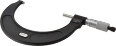 Starrett - 4 to 5" Range, 0.0001" Graduation, Mechanical Outside Micrometer - Ratchet Stop Thimble, Accurate to 0.0001", Digital Counter - Americas Industrial Supply