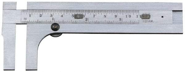 Starrett - 0 to 3-1/2" Stainless Steel Vernier Caliper - 1/32" Graduation, 1-3/8" Jaw Depth, 0.001" Accuracy, Thumb Lock - Americas Industrial Supply