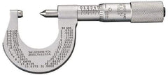 Starrett - 0 to 25mm Range, Mechanical Screw Thread Micrometer - Plain Thimble, 0.01mm Graduation, 0.0002" Accuracy - Americas Industrial Supply