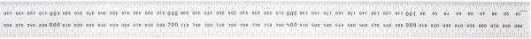 Starrett - 1,000mm Long, 0.5, 1mm Graduation, Rigid Spring Steel Rule - Metric Graduation Style, 32mm Wide, Silver, Satin Chrome Finish - Americas Industrial Supply