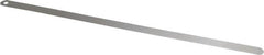 Starrett - 0.2mm Thick x 1/2 Inch Wide x 300mm Leaf Length, Parallel Feeler Gage - Tempered Steel - Americas Industrial Supply