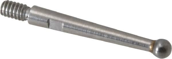 Starrett - 2mm Ball Diam, Carbide, Ball Test Indicator Contact Point - 5/8" Contact Point Length, Use with Starrett 708MAZ, 708MACZ, 709MAZ & 709MACZ Dial Test Indicators - Americas Industrial Supply