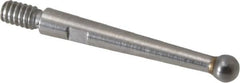 Starrett - 2mm Ball Diam, Carbide, Ball Test Indicator Contact Point - 5/8" Contact Point Length, Use with Starrett 708MAZ, 708MACZ, 709MAZ & 709MACZ Dial Test Indicators - Americas Industrial Supply