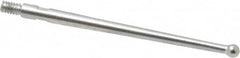 Starrett - 2mm Ball Diam, Steel, Ball Test Indicator Contact Point - 1-5/16" Contact Point Length, Use with Starrett 811 & 811M Dial Test Indicators - Americas Industrial Supply