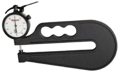 Starrett - 0 to 10mm Measurement, 0.01mm Graduation, 2-1/2 Inch Throat Depth, Dial Thickness Gage - 2-1/4 Inch Dial Diameter - Americas Industrial Supply