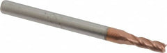 Accupro - 3/32", 4 Flute, Single End, Solid Carbide, 0.01" Corner Radius End Mill - 1-1/2" OAL, 30° Helix, Right Hand Flute, 9/32" LOC, Right Hand Cut - Americas Industrial Supply