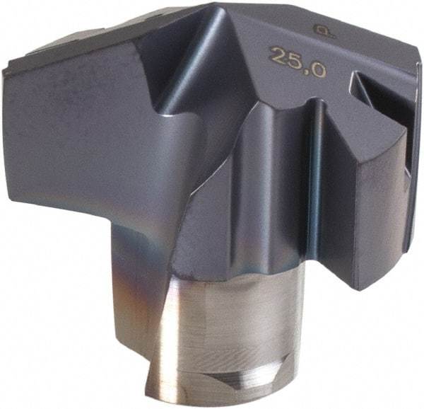 Iscar - Series ICP, 0.984" Diam Grade IC908 140° Replaceable Drill Tip - Carbide, TiAlN/TiN Finish, 25 Seat Size - Americas Industrial Supply